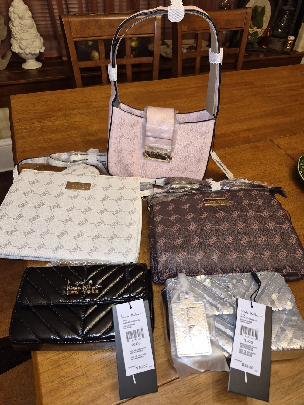 Lot Of 5 Nicole Miller Handbags All New